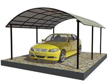 Навес арочный отдельностоящий