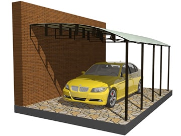 Навес полуарочный