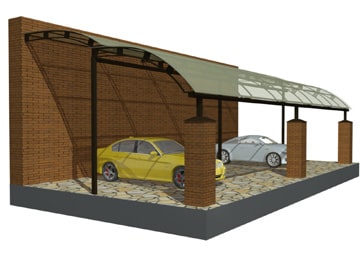 Навес полуарочный