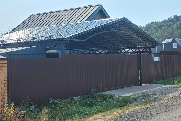 Навес двухскатный